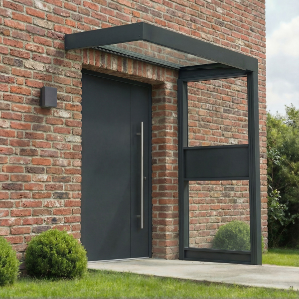 Palram-Canopia Tür Vordach Sophia 2150 (95x215cm) + 1 Seitenwand, Paneel Klar